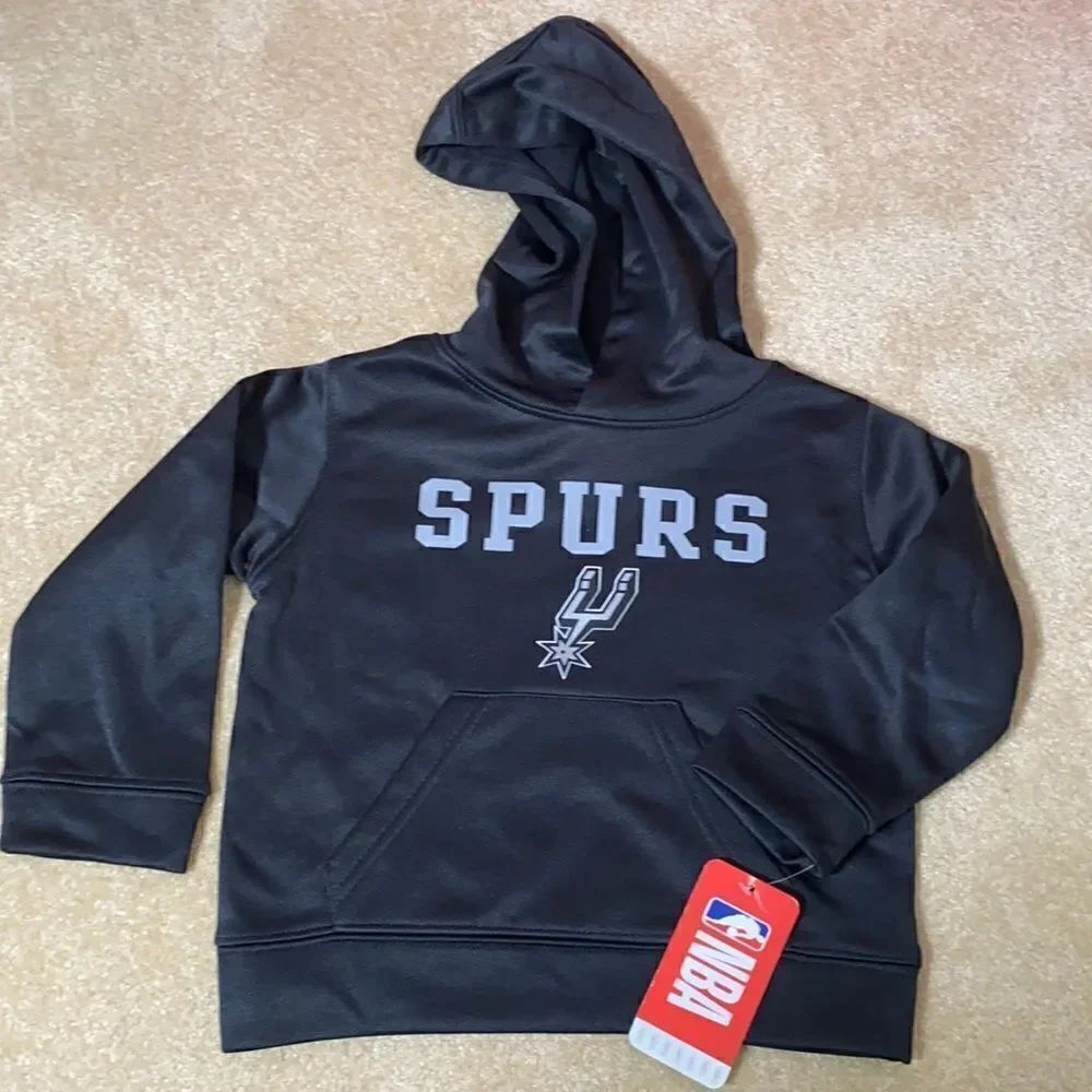 Spurs Hoodie Black Toddler Size 2T NEW